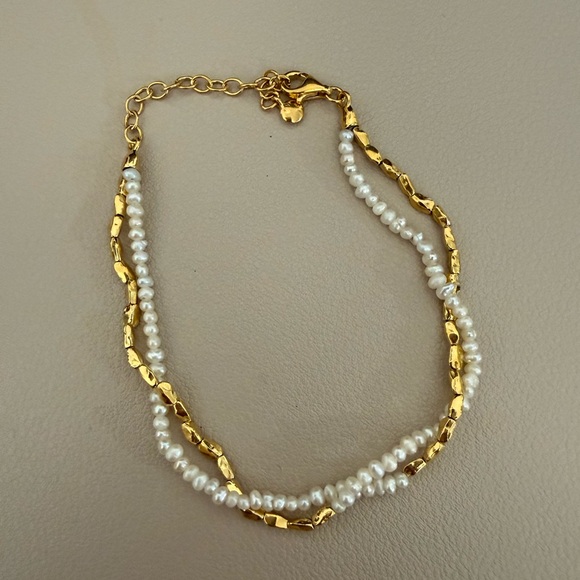 Monica Vinader Mini Nugget Pearl Beaded Bracelet